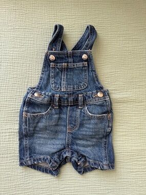Denim Short Overalls for Kids - Blue